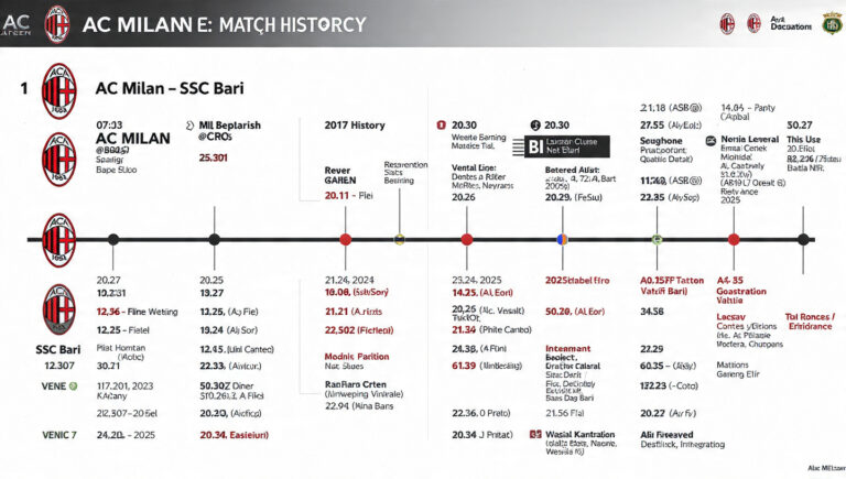AC Milan vs SSC Bari Timeline: Complete Match History