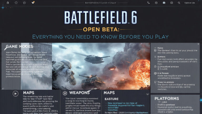 Battlefield 6 Open Beta: Everything You Need to Know Before You Play