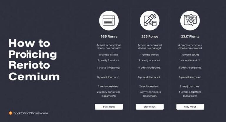 BackToFrontShow Pricing Guide: How to Access Premium Content and Tools